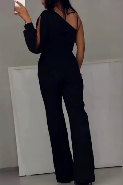 Artemis | Eleganter Ein-Schulter-Jumpsuit mit Glitzer-Detail